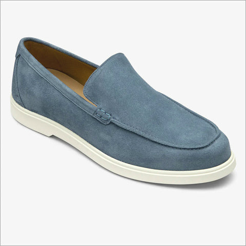 Loake Tuscany Denim Blue Suede Loafer Size 44 Only=