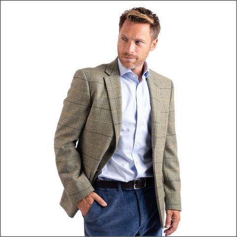 Gurteen Whitburn Lemon Check Tweed Jacket,