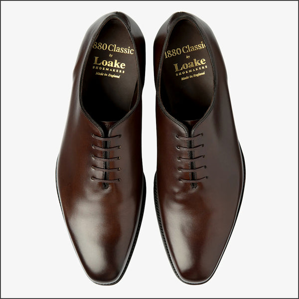 Loake Wholebury Dark Brown Leather Sole=