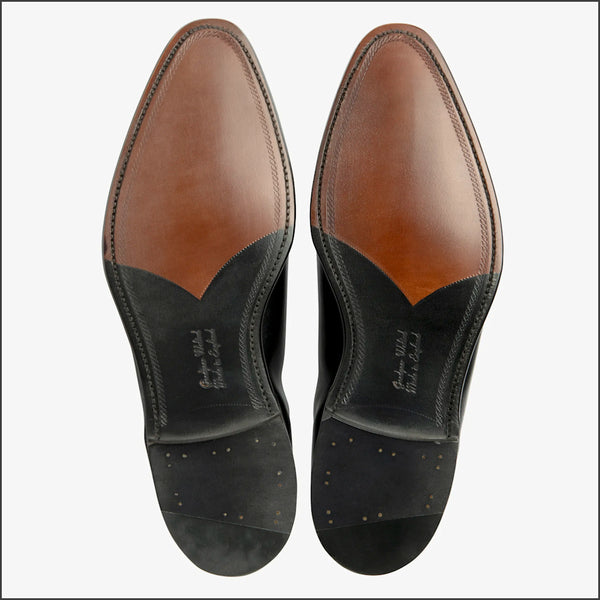 Loake Wholebury Dark Brown Leather Sole=