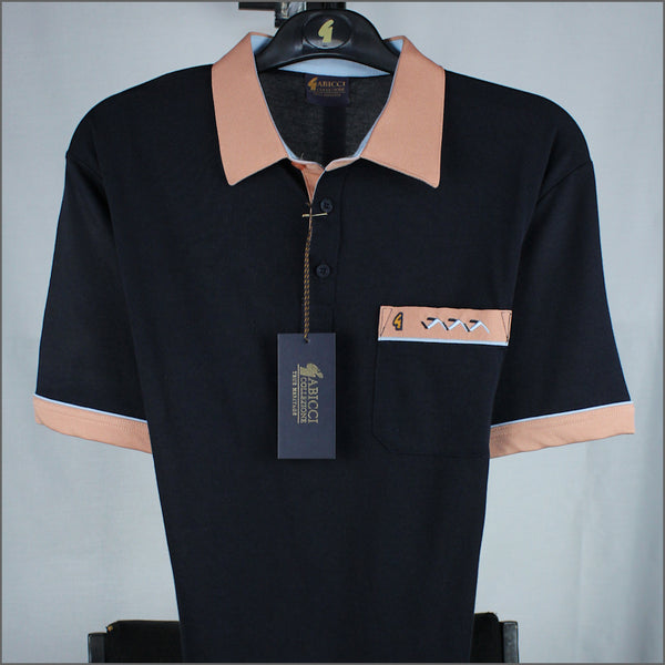 Gabicci X06 Navy Pattern Polo~