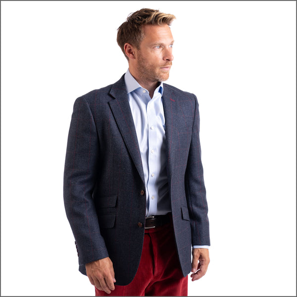 Gurteen Calver Blue Tweed Jacket,
