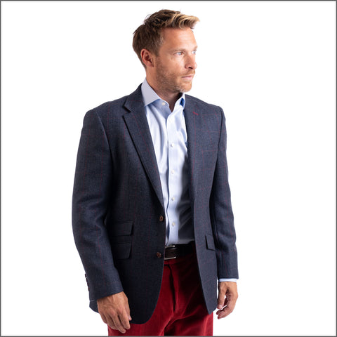 Gurteen Calver Blue Tweed Jacket,