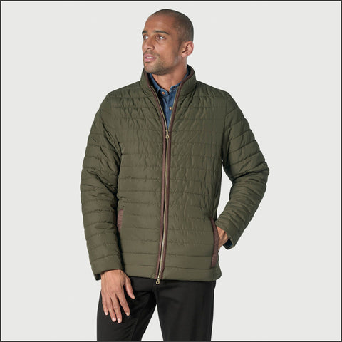 Brook Taverner Orlando Olive Quilted Puffer Jacket Casual*