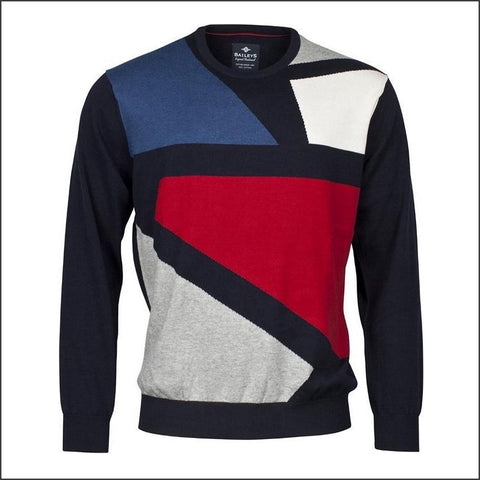 Bailey Blue Pattern Crew Neckº