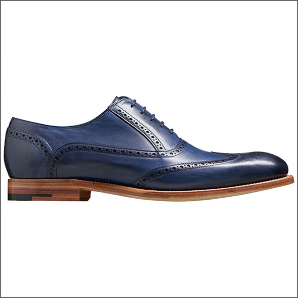 Barker Valiant Navy Hand Painted Wingtip Brogue.