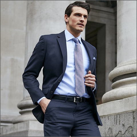 Brook Taverner Dawlish Navy Birdseye Super 110's Suit*