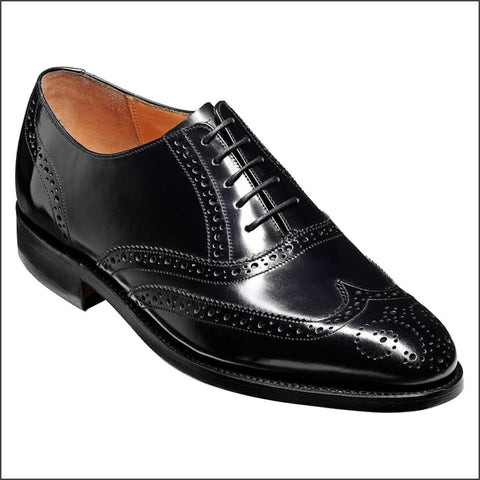 Barker Albert Black Hi Shine Full Brogue.