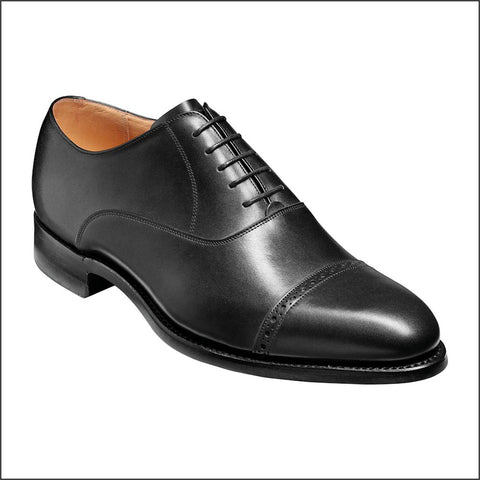 Barker Burford Black Calf Oxford Toe Cap.