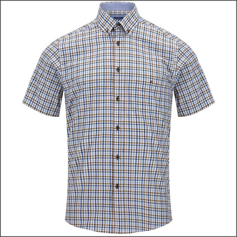 Dg's Brown Check Short Sleeve=
