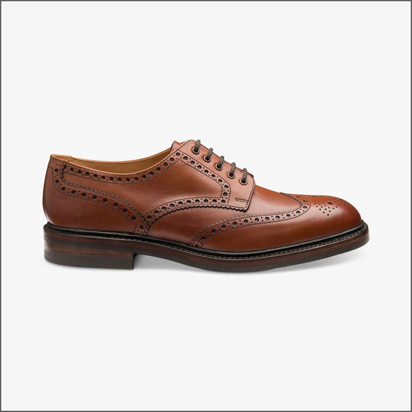 Loake Chester Mahogany Brogue Shoe Rubber Soleª