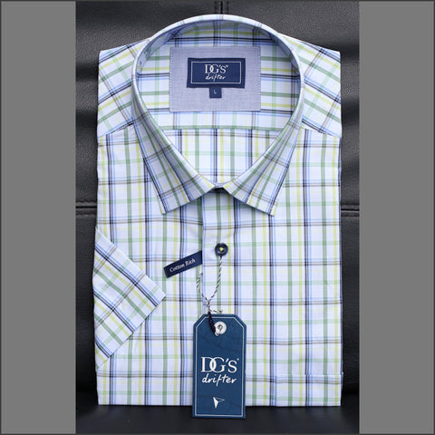 Dg's Blue Sage Check SS Shirt=