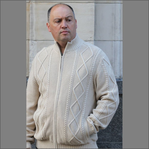 x Baileys Stone Cotton Zip Cardigan@