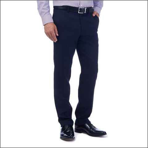 Gurteen Fleet Half Lined Wool Navy Trouser Trouser*
