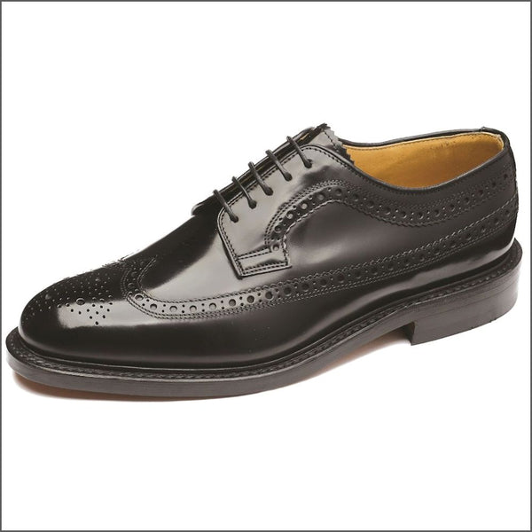 Loake Royal Black Leather Shoe=