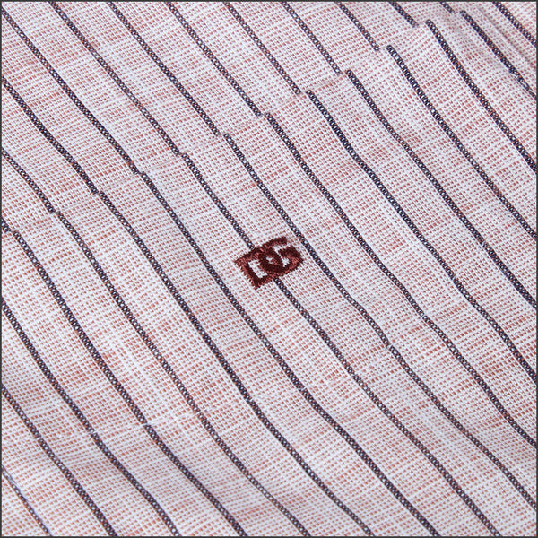 Dg's Wine Woven Stripe SS Shirt=