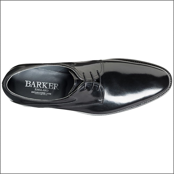 Barker Wickham Black Polish Derby.