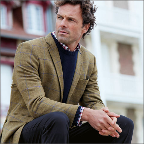Brook Taverner Breedon Pure New Wool Check Jacket*