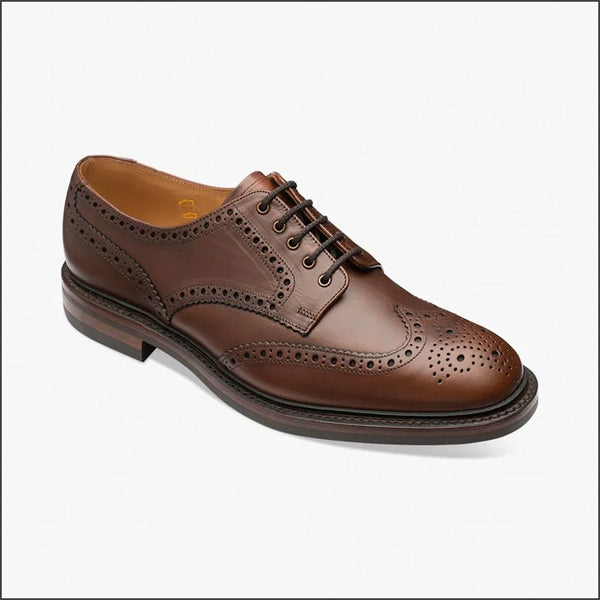 Loake Chester Brown Brogue Shoe Rubber Soleª