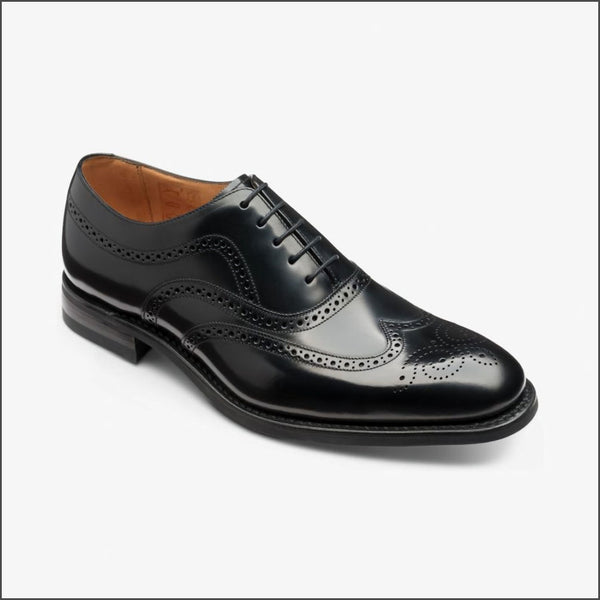 Loake Bloomsbury Black Brouge=