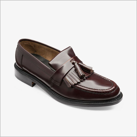 Loake Brighton Burgundy Classic Tassel Loafer=