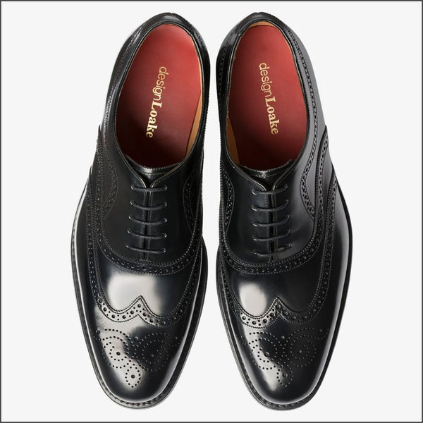 Loake Bloomsbury Black Brouge=