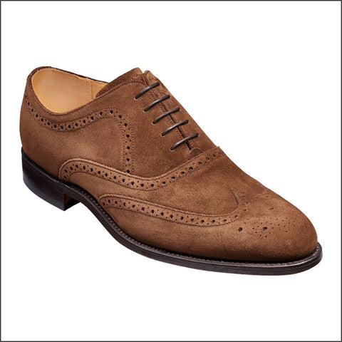 Barker Hampstead Castagnia Suede Wingtip Brogue.