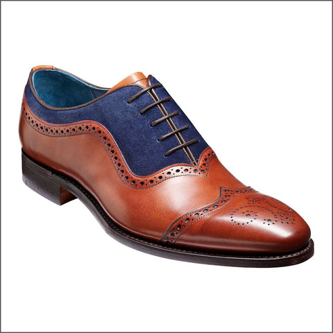 Barker Nicholas - Antique Rosewood / Navy Suede.