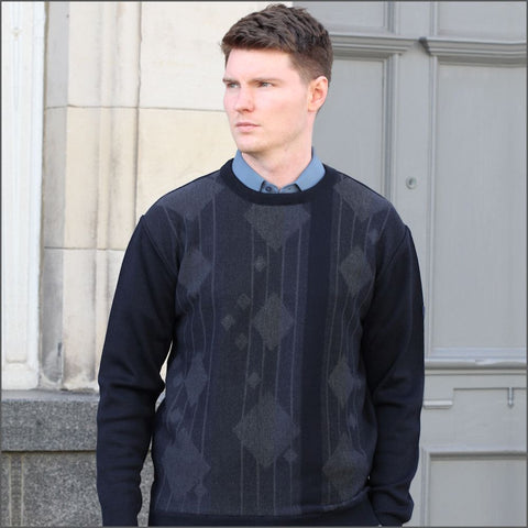 DG's Navy Pattern Crew NecKº
