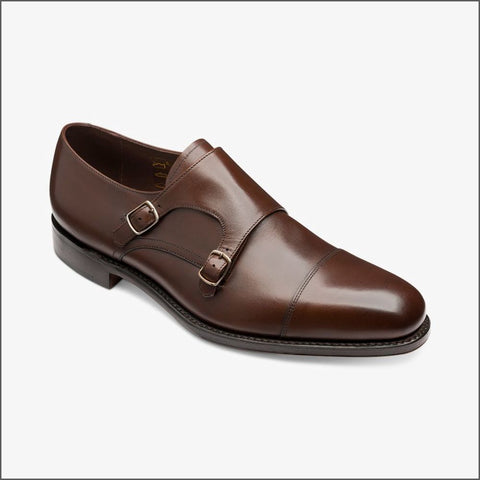 Loake Cannon Dark Brown Leather Buckle Monk Shoeª