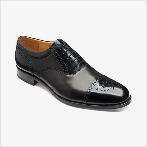 Loake Woodstock Black Two Tone Oxford Shoe=