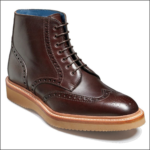 Barker Terry Chocolate Hand Painted Brogue Boot.