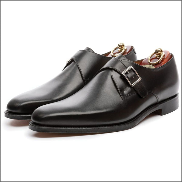 Loake Medway Black Buckle Monk Shoe Size 9, & 11ª