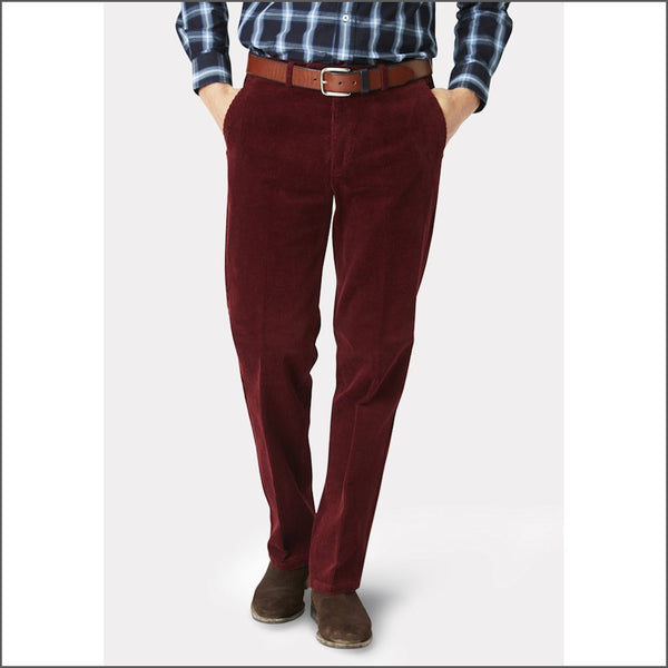 Brook Taverner Ellroy Cherry Cord Trouser*