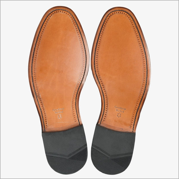 Loake Clint Black Wing Brogue Derby Shoe=