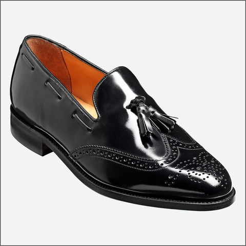 Barker Clive Black Hi-Shine Loafer.