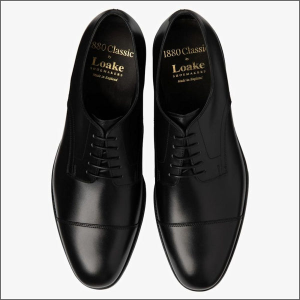 Loake Petergate Carbon Black Shoe F Fitª